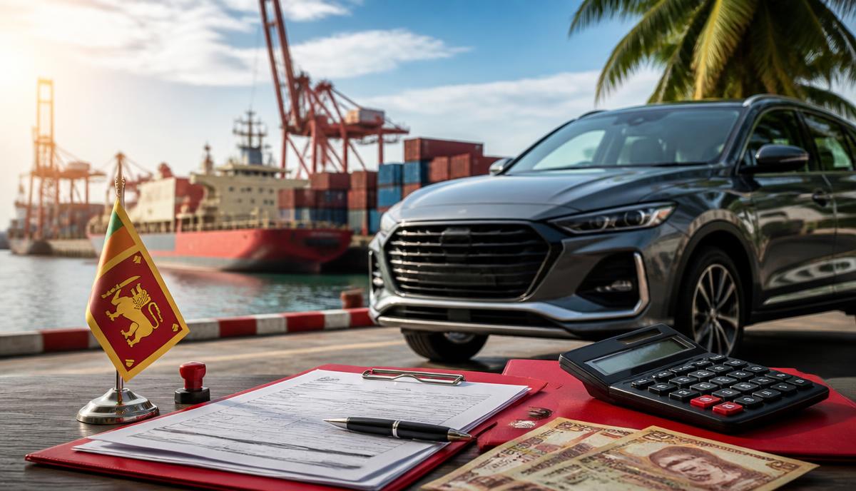 Sri Lankan vehicle import tax calculation at port